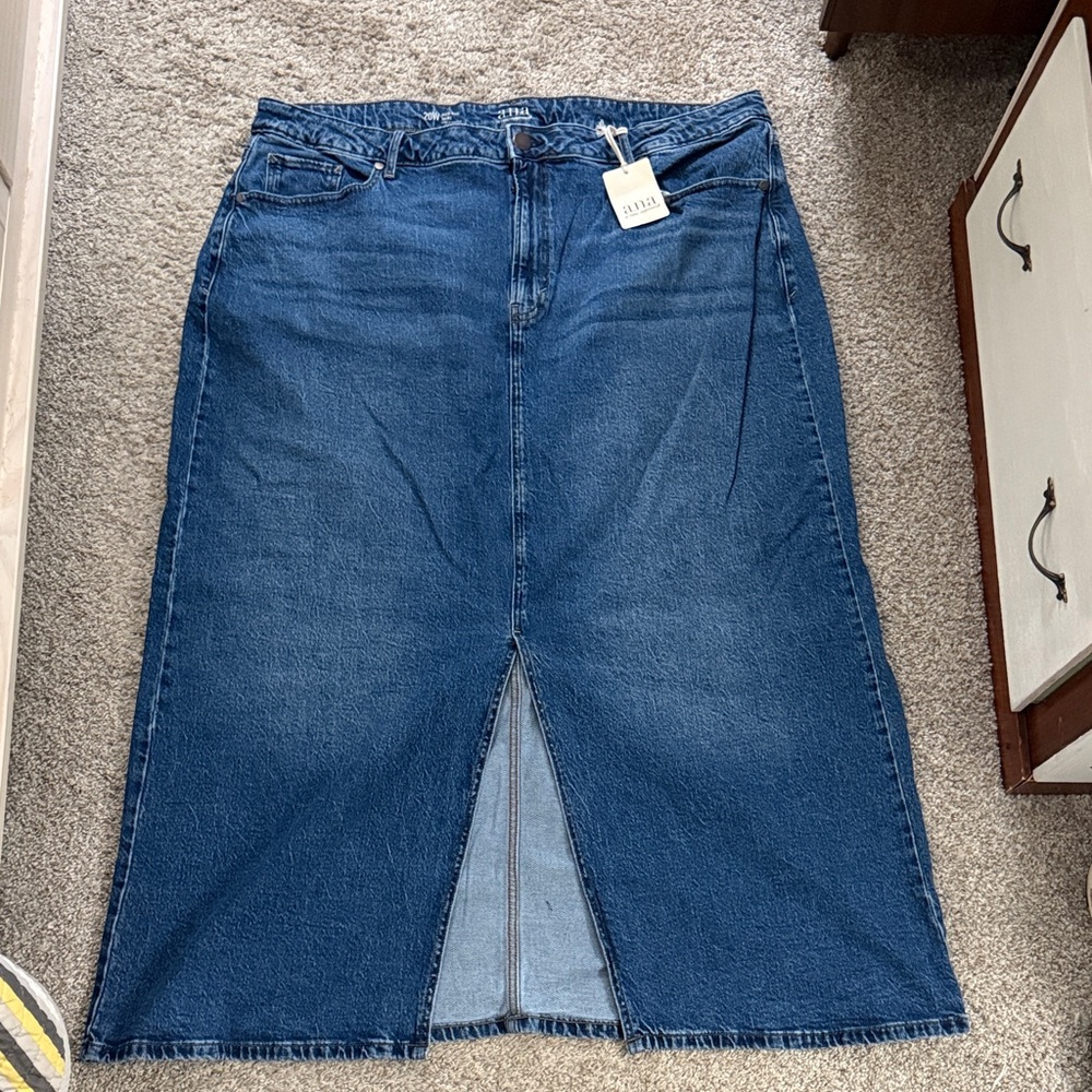 a.n.a Dark Blue Denim Skirt NWT